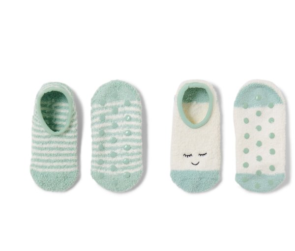 Tchibo - 2 Paar Hausschuhsocken - Damen - Gr. 35-38 - creme