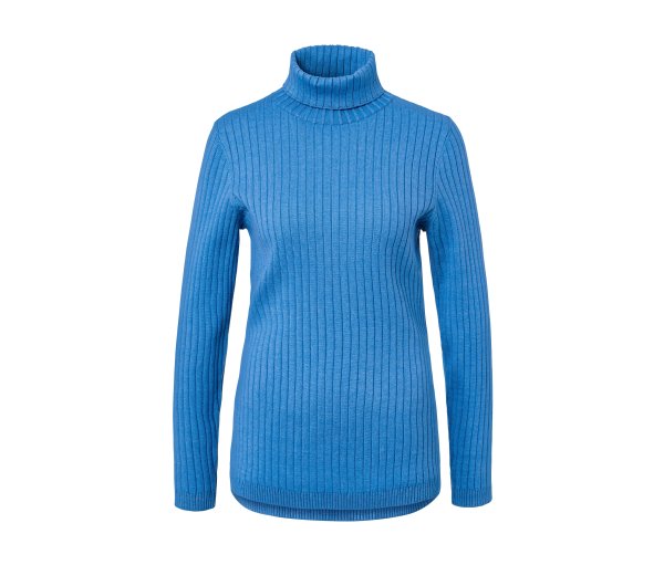 Tchibo - Gerippter Rollkragenpullover - Damen - Gr. XL - blau