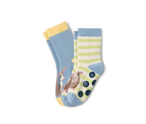 Tchibo - 2 Paar Kleinkind-Antirutsch-Socken - Herren - Gr. 23-26 - hellblau