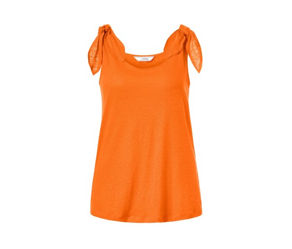 Tchibo - Top mit Knotendetail - Damen - Gr. L - orange