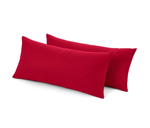Tchibo - 2 Microfaser-Flanell-Kopfkissenbezüge - rot