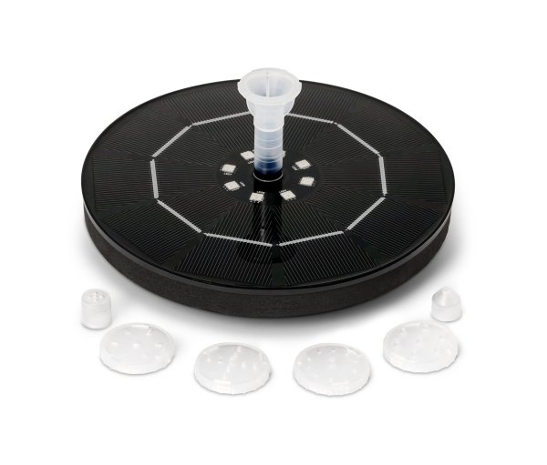 Tchibo - Schwimmender Solar-Springbrunnen mit Beleuchtung - schwarz