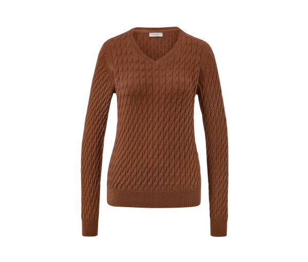 Tchibo - Zopfstrickpullover - Damen - Gr. L - cognac