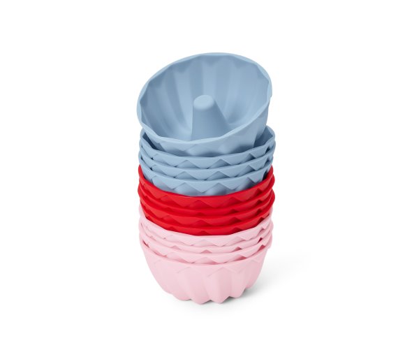 Tchibo - 12 Mini-Gugelhupfformen - hellblau
