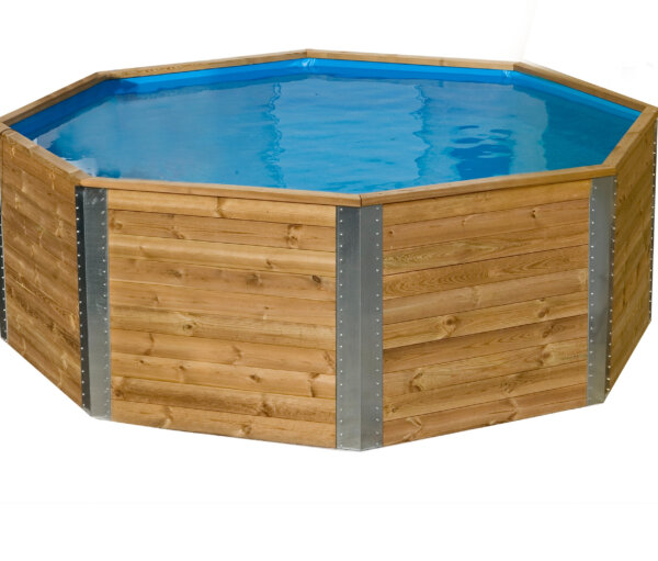 Weka-Massivholz-Gartenpool inkl. Abdeckhaube - naturfarben