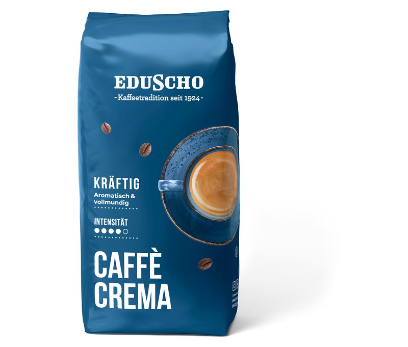 Eduscho Caffè Crema Kräftig - 1 kg Ganze Bohne - Intensität: 4/5