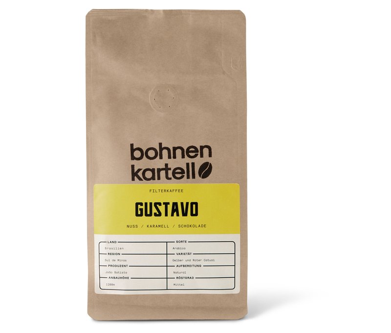 bohnenkartell - Gustavo Filterkaffee - 250 g Ganze Bohne - Intensität: 3/6