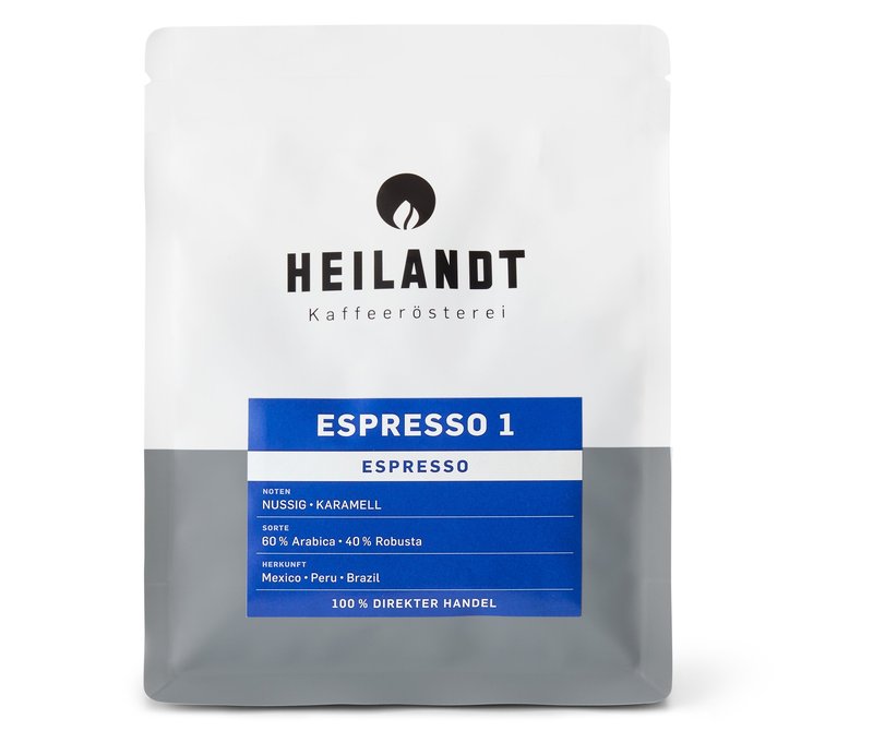 Heilandt - Espresso 1 - 250 g Ganze Bohne - Intensität: 4/6