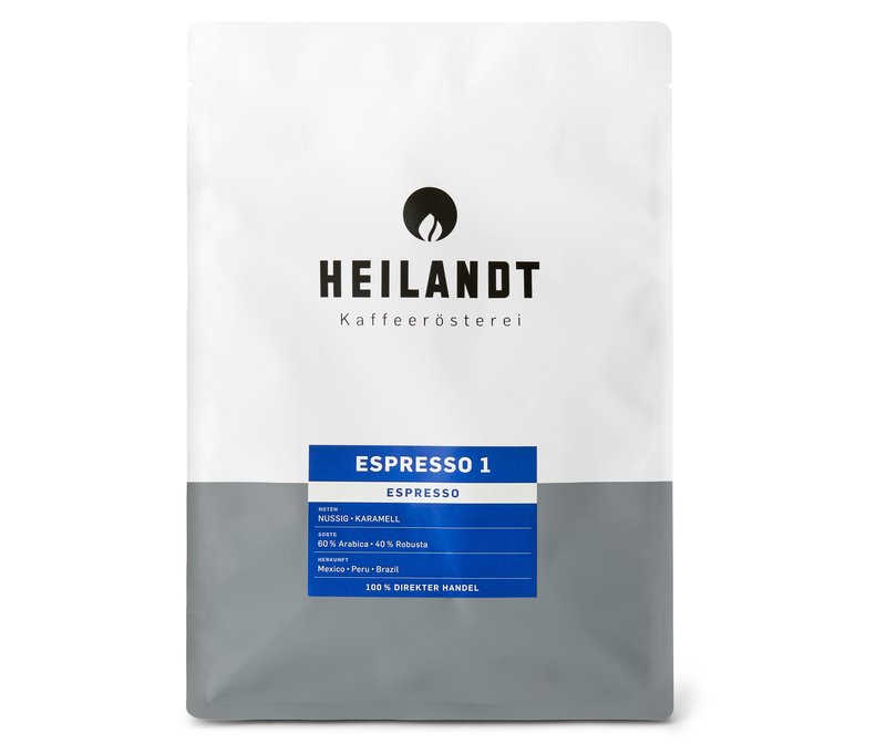 Heilandt - Espresso 1 - 1kg Ganze Bohne - Intensität: 4/6