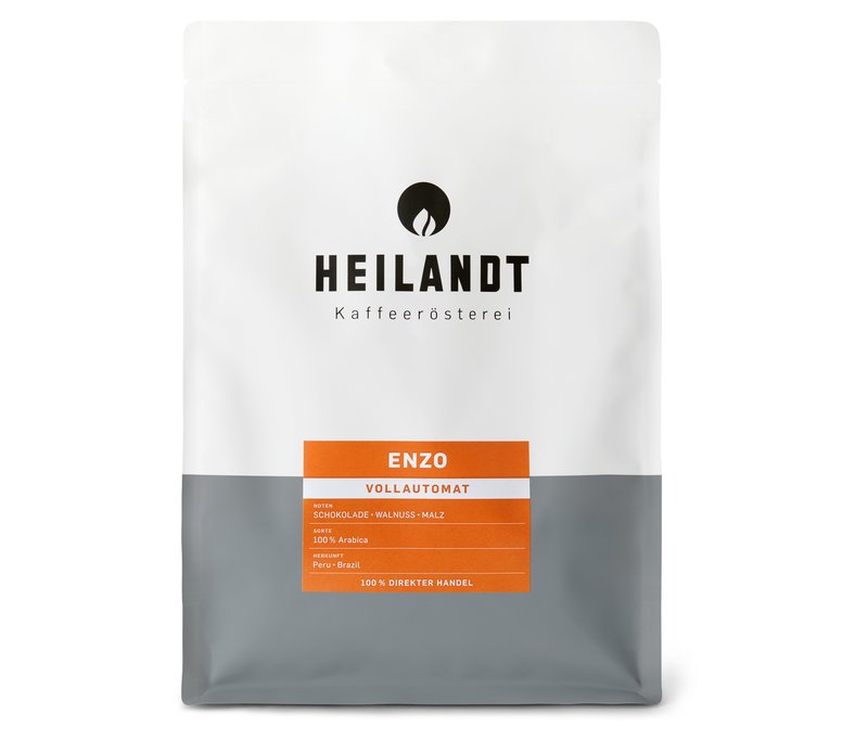 Heilandt - Enzo Caffè Crema - 1 kg Ganze Bohne - Intensität: 5/6