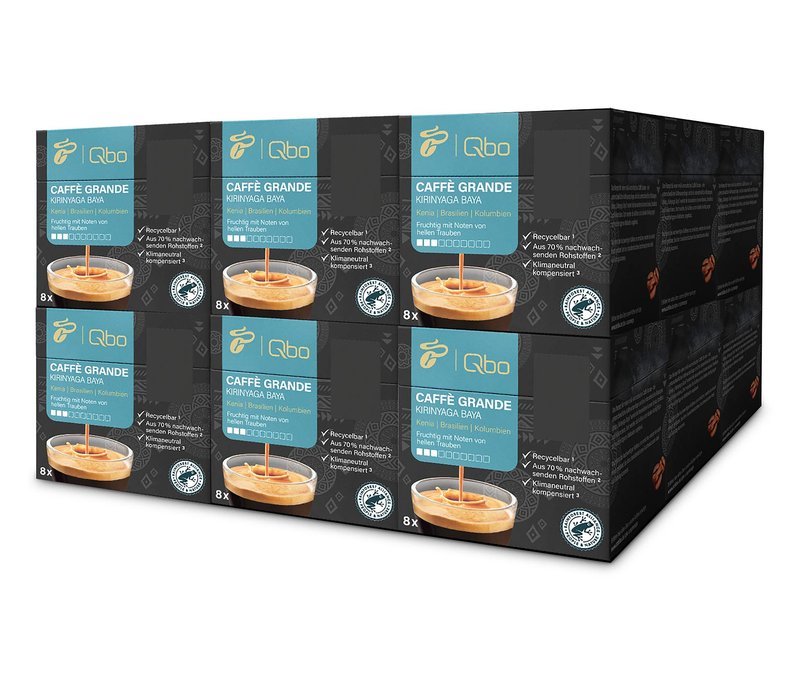Qbo Caffè Grande Kirinyaga Baya - 144 Kapseln - Intensität: 3/10