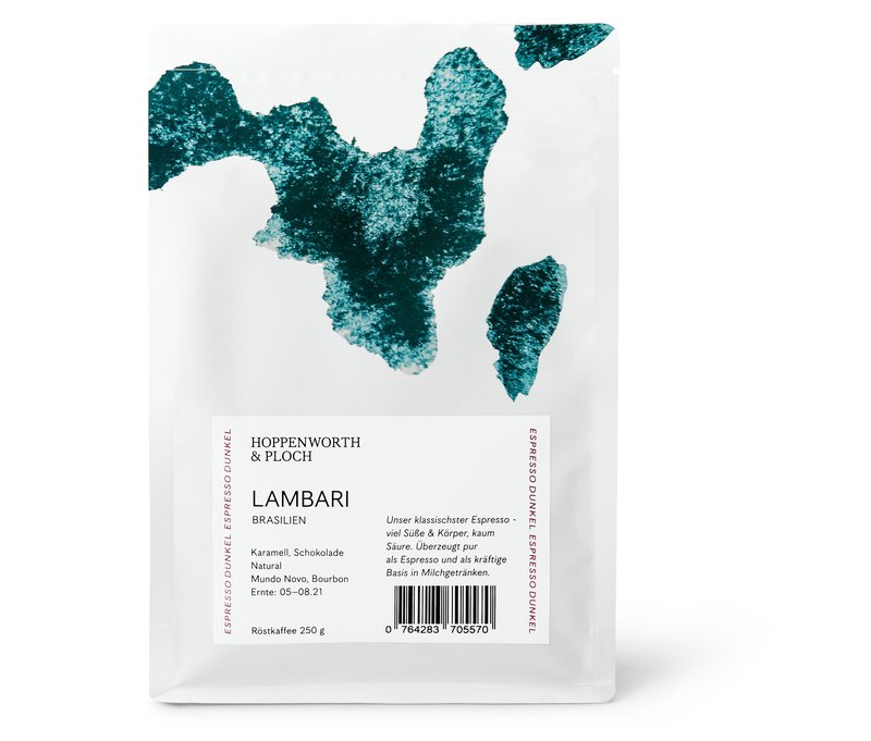 Hoppenworth & Ploch - Lambari Espresso - 250 g Ganze Bohne - Intensität: 4/6