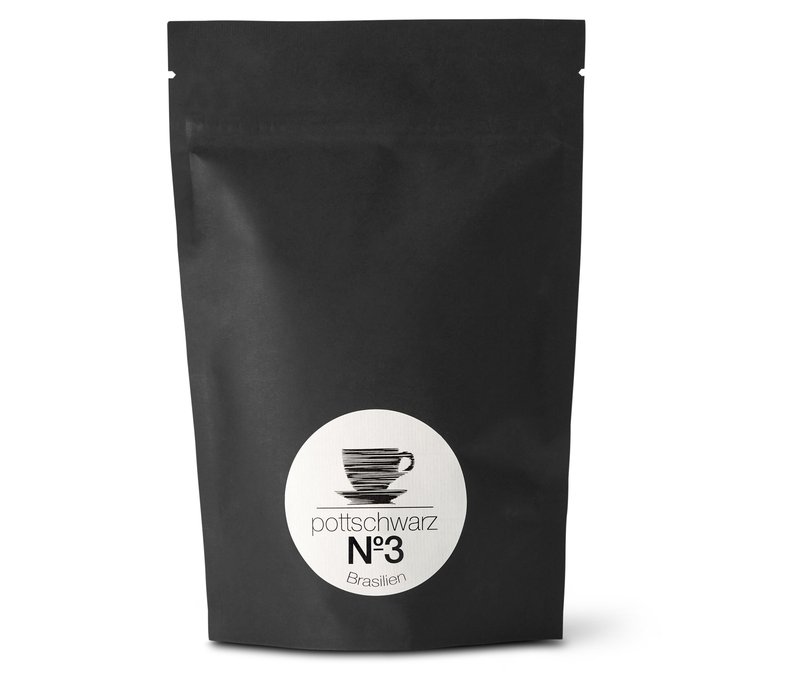 Pottschwarz - No. 3 Brasilien Minas Gereis Espresso - 250 g Ganze Bohne - Intensität: 5/6
