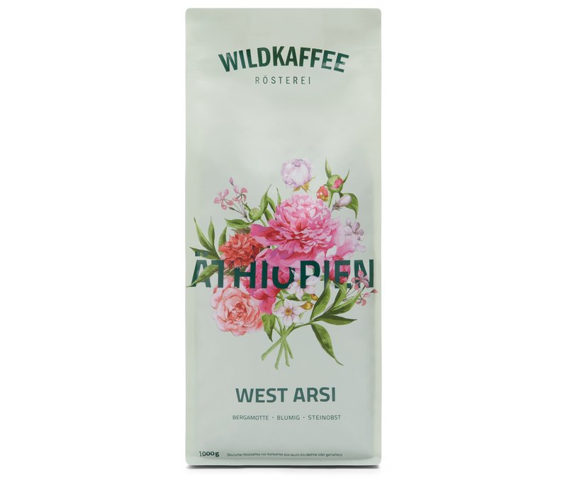 Wildkaffee - Äthiopien West Arsi Omni-Roast - 1 kg Ganze Bohne - Intensität: 3/6