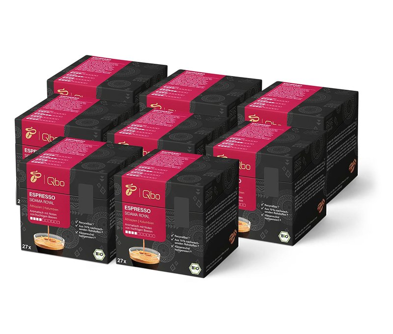 Qbo Espresso Sidama Royal - 216 Kapseln - Intensität: 4/10