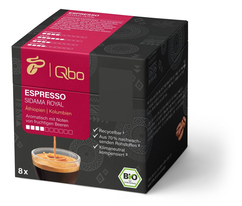 Qbo Espresso Sidama Royal - 8 Kapseln - Intensität: 4/10