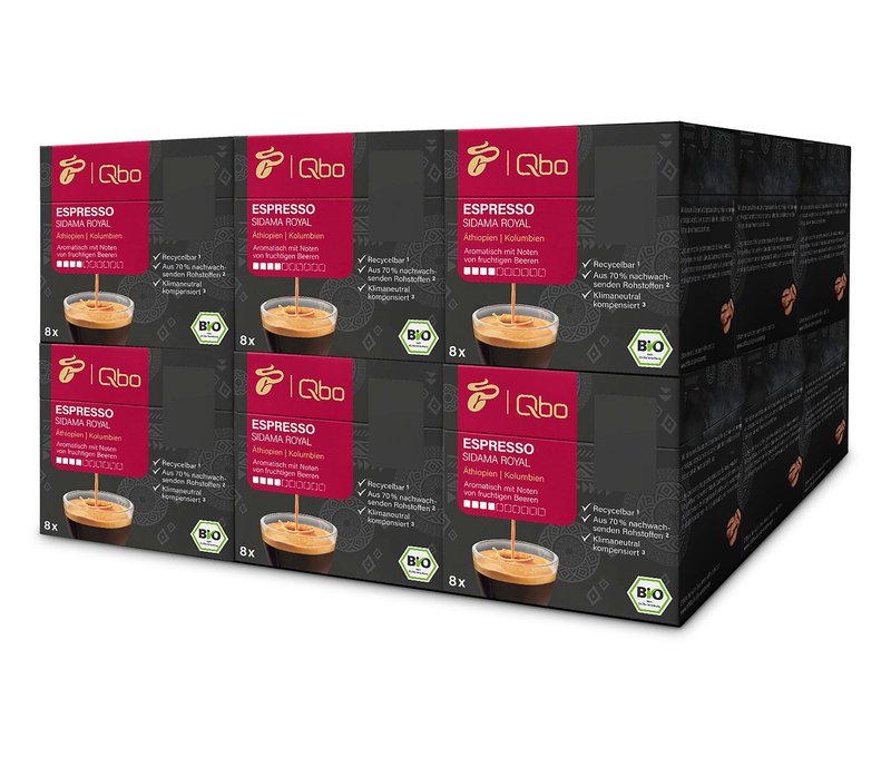 Qbo Espresso Sidama Royal - 144 Kapseln - Intensität: 4/10