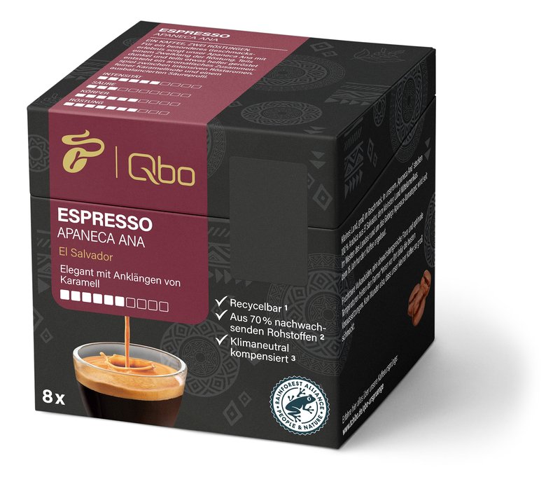 Qbo Espresso Apaneca ANA - 8 Kapseln - Intensität: 6/10