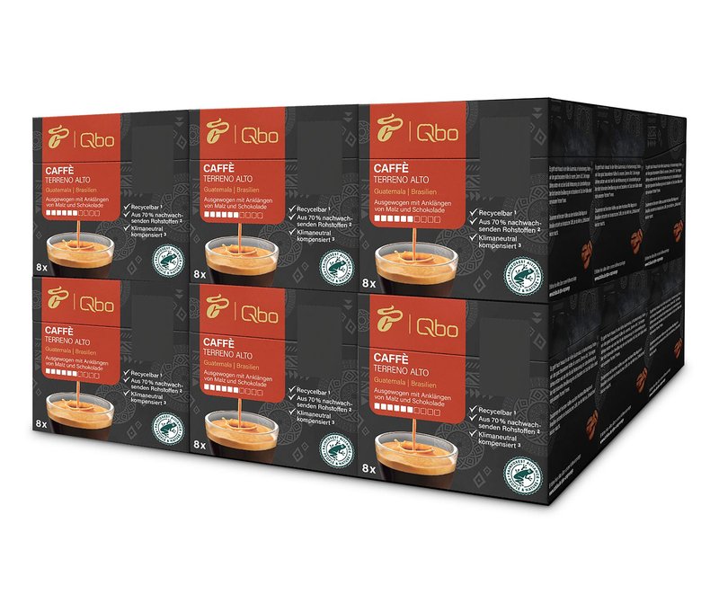 Qbo Caffè Terreno Alto - 144 Kapseln - Intensität: 6/10