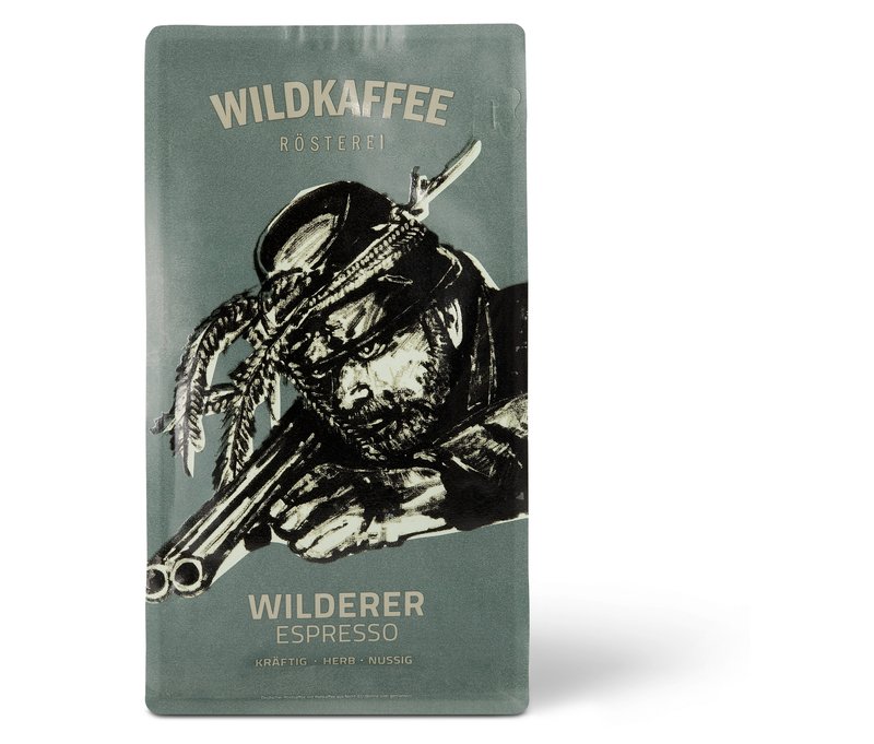 Wildkaffee - Wilderer Espresso - 350 g Ganze Bohne - Intensität: 6/6