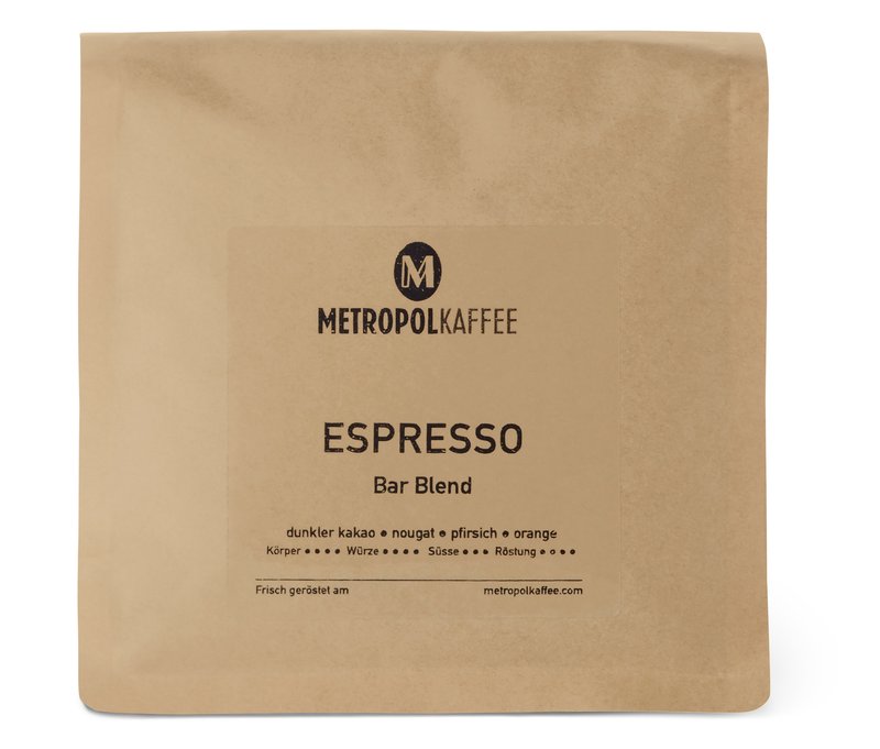 Metropol Kaffee - Espresso - 500 g Ganze Bohne - Intensität: 4/6