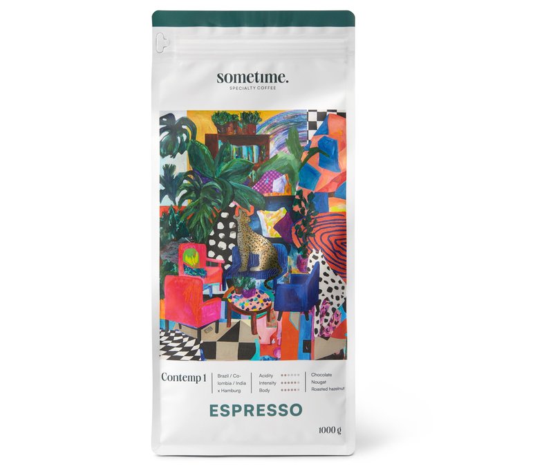 sometime - Contemp 1 Espresso - 1 kg Ganze Bohne - Intensität: 5/6
