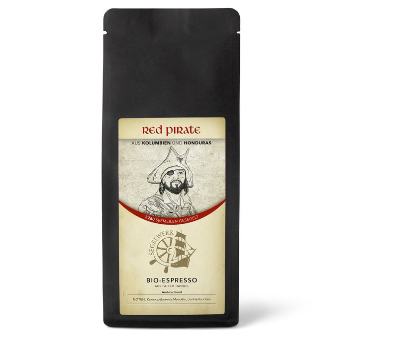 Segelwerk - Red Pirate Espresso - 250 g Ganze Bohne - Intensität: 5/6