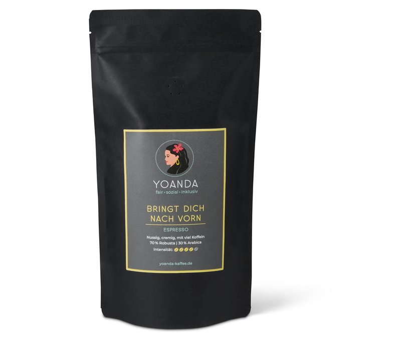 Yoanda - Bringt Dich nach vorn Espresso - 500 g Ganze Bohne - Intensität: 5/6