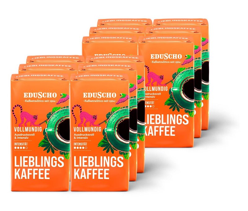 Eduscho Lieblingskaffee Aromatisch - 12 x 500 g Gemahlen - Intensität: 4/5
