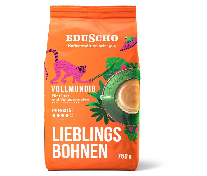 Eduscho Lieblingsbohnen Vollmundig - 750 g Ganze Bohne - Intensität: 4/5
