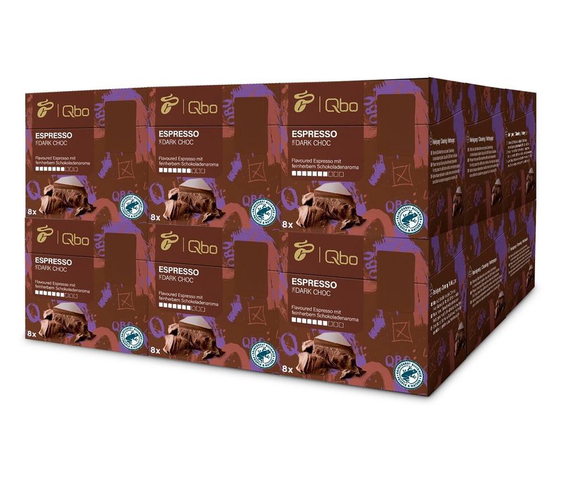 Qbo Flavoured Espresso Dark Choc - 144 Kapseln - Intensität: 7/10