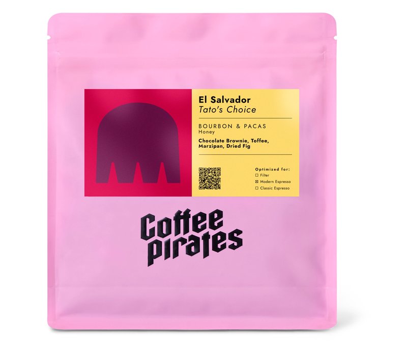 Coffee Pirates – El Salvador Tato´s Choice Espresso - 250 g Ganze Bohne - Intensität: 5/6