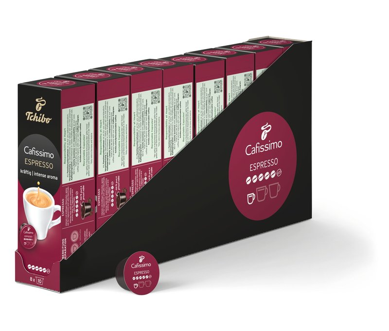 Cafissimo Espresso kräftig - 80 Kapseln - Intensität: 5/6