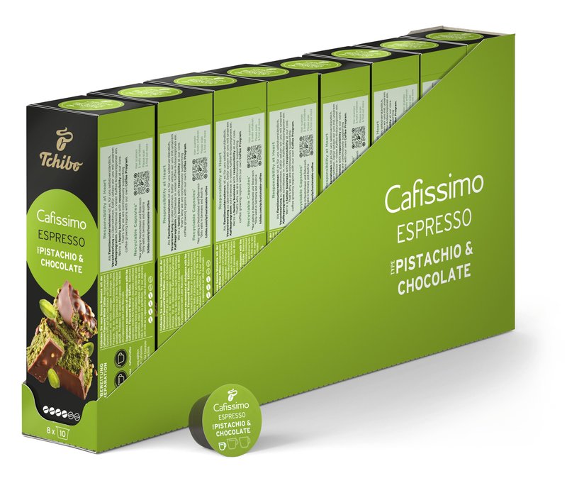 Cafissimo Flavoured Espresso - Pistachio & Chocolate - 80 Kapseln - Intensität: 4/6