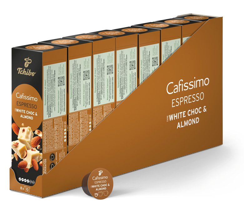 Cafissimo Flavoured Espresso - White Choc & Almond - 80 Kapseln - Intensität: 4/6