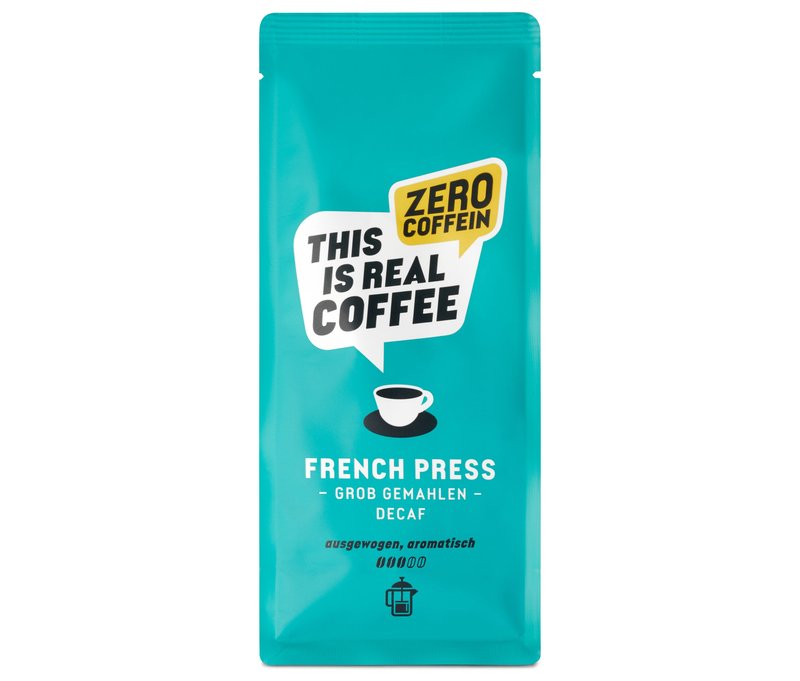 Hanseatic - This is real Coffee French Press Decaf Filterkaffee, entkoffeiniert - 200 g Gemahlen - Intensität: 3/6