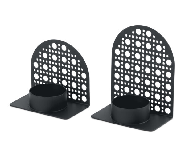 Tchibo - 2 Teelichthalter - schwarz