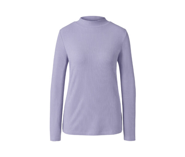 Tchibo - Geripptes Langarmshirt - Damen - Gr. M - lila