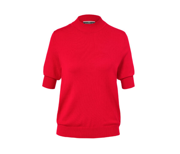 Tchibo - Feinstrick-Shirt mit Stehkragen - Damen - Gr. XL - rot
