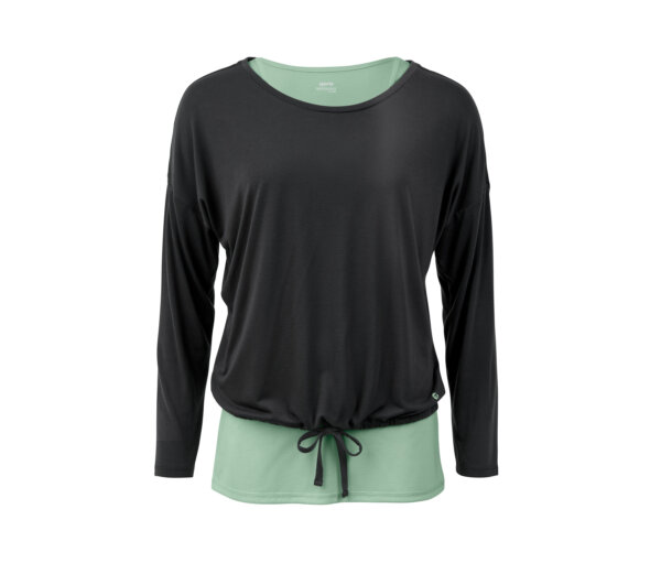 Tchibo - 2-in-1-Sportshirt - Damen - Gr. L - hellgrün