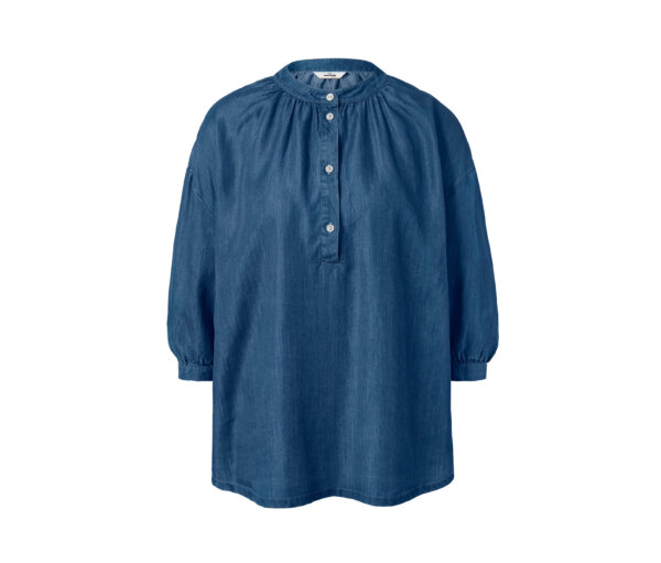 Tchibo - Bluse in Denimoptik - Damen - Gr. 42 - dunkelblau