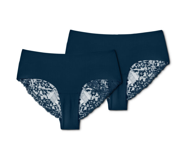Tchibo - 2 Magic-Cut-Brazilslips - Damen - Gr. L - dunkelblau