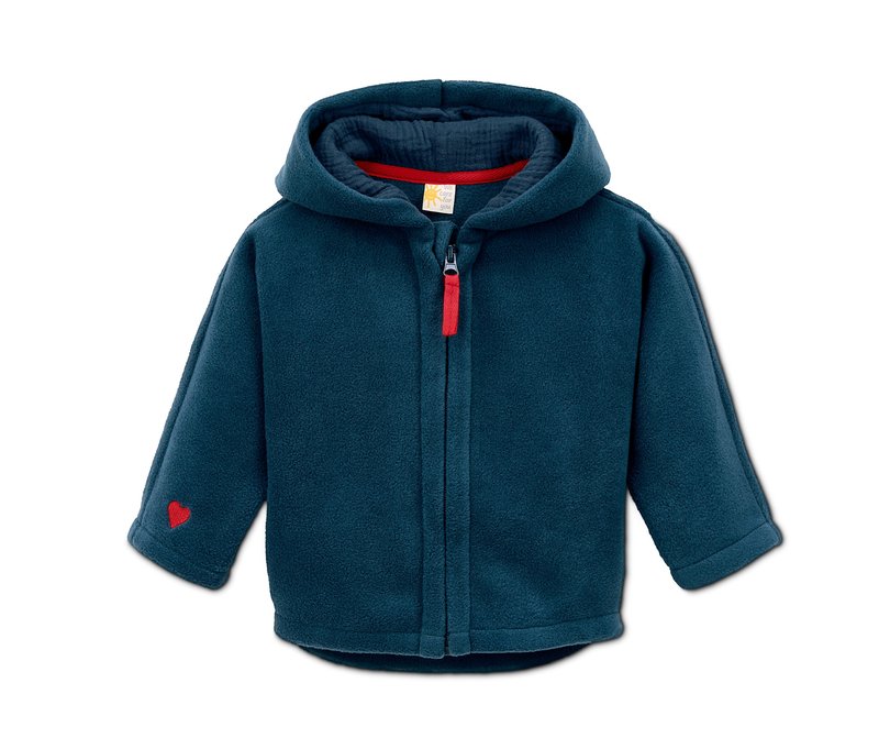 Tchibo - Fleecejacke mit recyceltem Material - Herren - Gr. 110/116 - dunkelblau