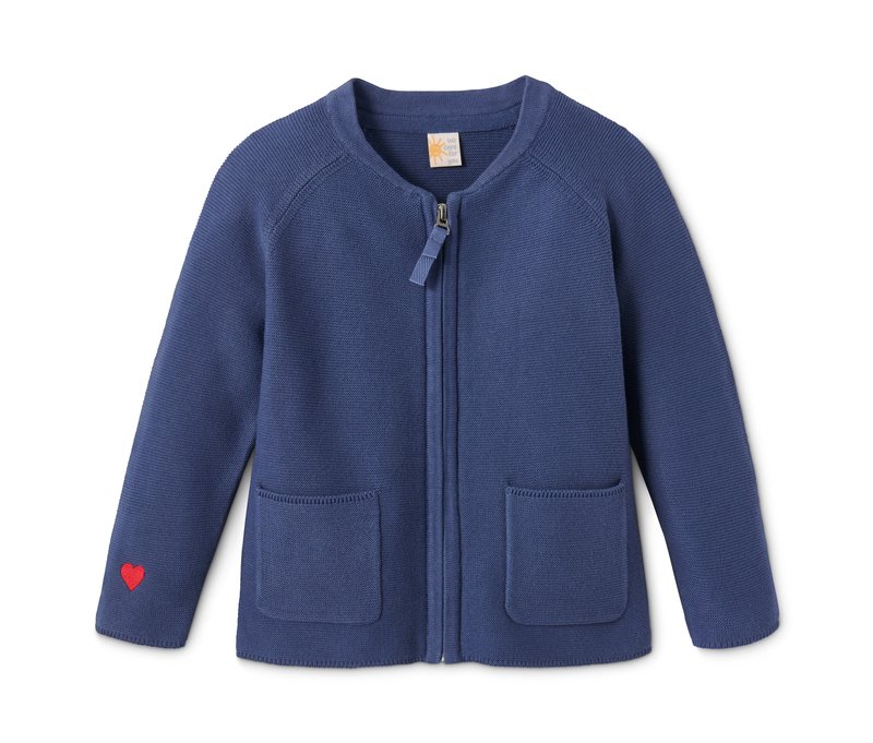 Tchibo - Strickjacke aus Bio-Baumwolle - Newborn - Gr. 50/56 - blau