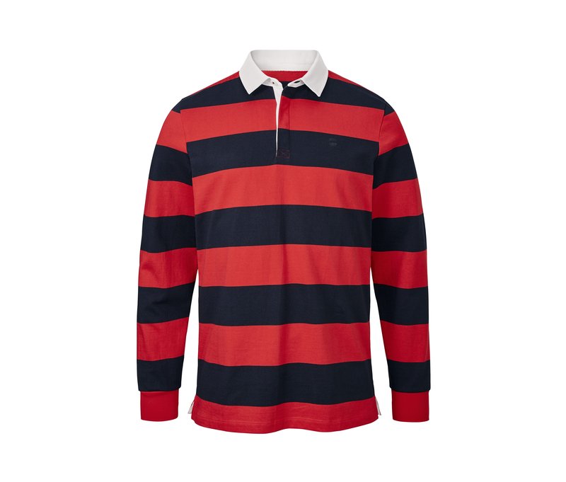 Tchibo - Langarm-Poloshirt - Herren - Gr. 4XL - dunkelblau/gestreift