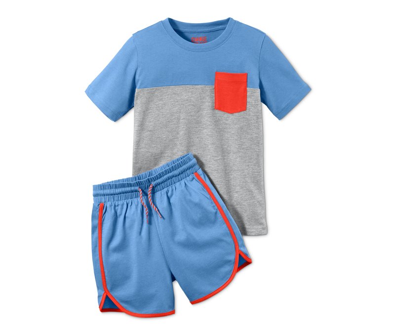 Tchibo - Shorty-Pyjama - Jungen - Gr. 122/128 - hellblau