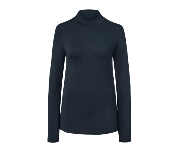Tchibo - Shirt mit Stehkragen - Damen - Gr. XL - blau