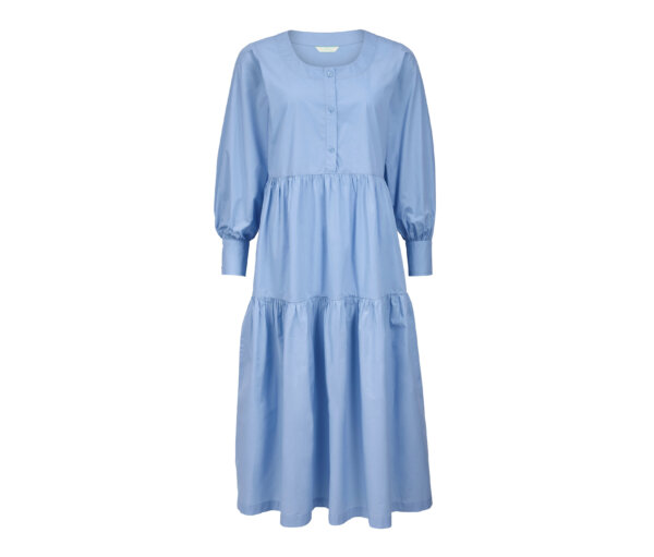 Tchibo - Popeline-Kleid - Damen - Gr. 42 - hellblau