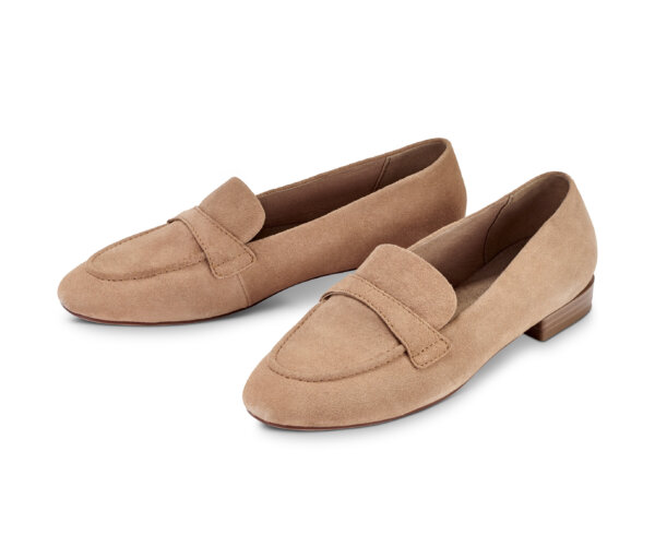Tchibo - Loafer aus Veloursleder - Damen - Gr. 39 - cognac