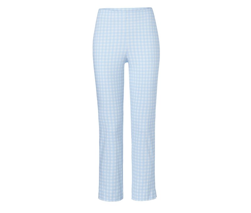 Tchibo - 7/8-Stretchhose - Damen - Gr. 40 - hellblau/kariert